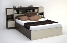 Кровать КР-552 с прикроватным блоком Бася Стендмебель