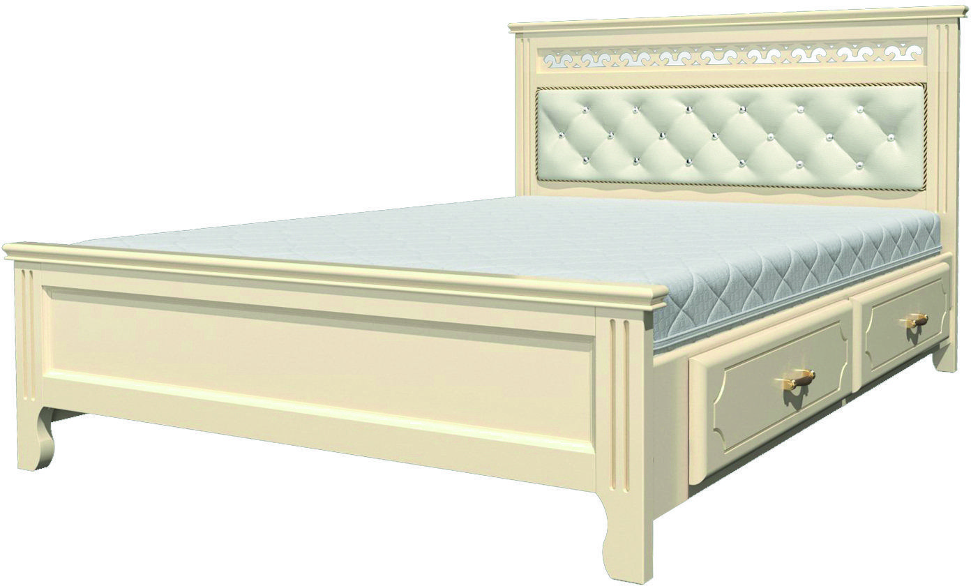 Кровать Грация 1600 с ящиками Браво мебель 