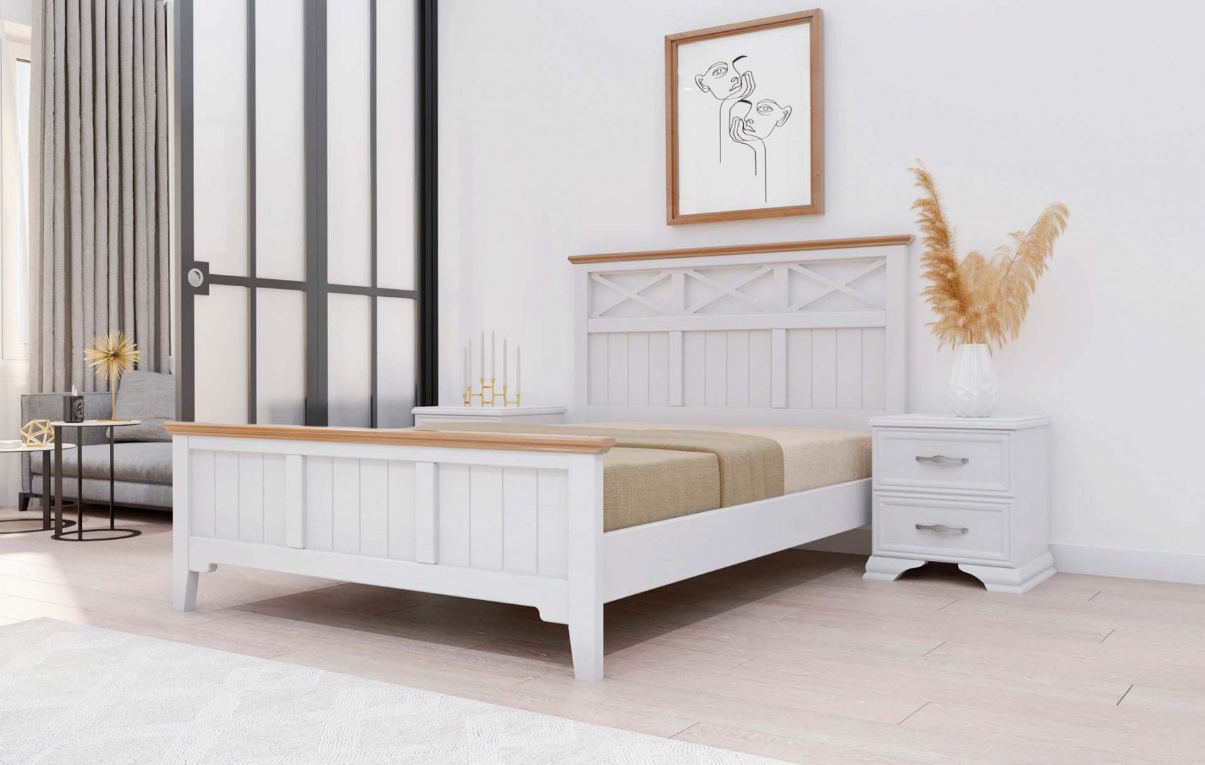 Кровать Грация-5 1600 с карнизом Браво мебель 