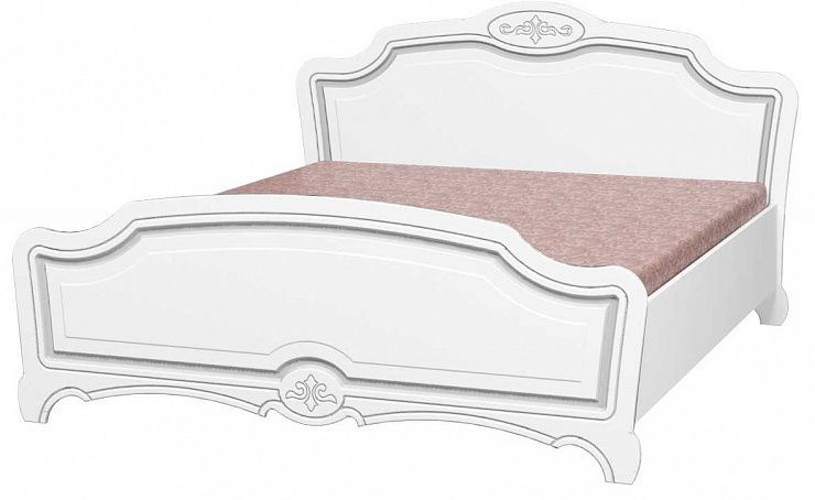 Кровать 1400 Лотос Белый жемчуг Браво мебель 