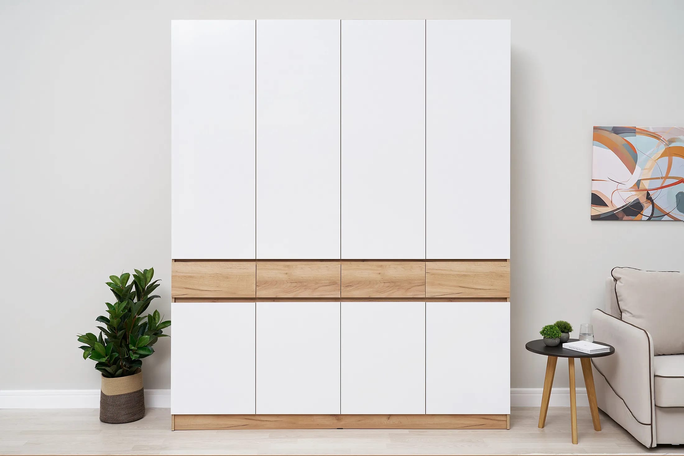 Шкаф 4.4 Регина 1802*503*2200 ЛДСП Эста