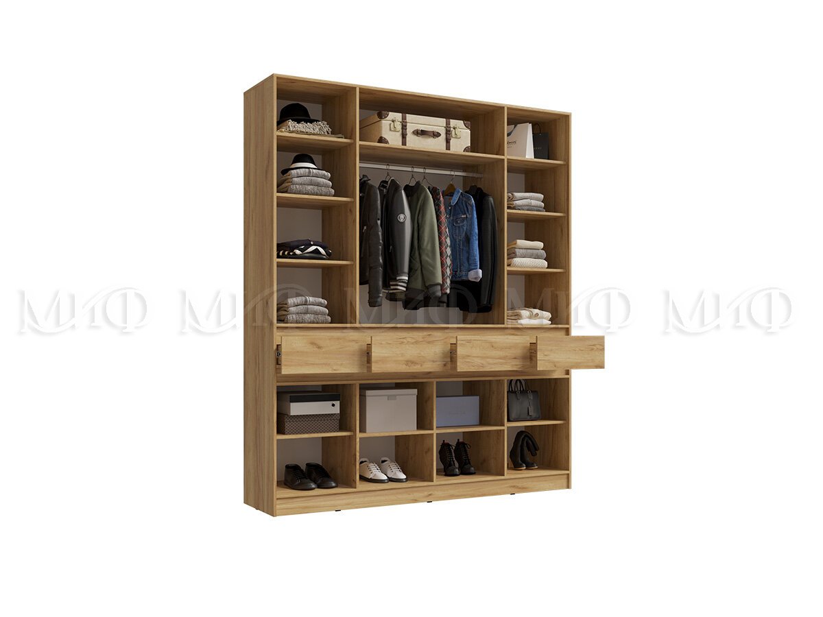 Шкаф 4.4 Регина 1802*503*2200 ЛДСП Эста