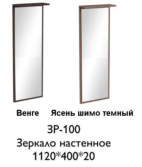 Зеркало ЗР-100 Машенька 400*20*1120 Сурская мебель